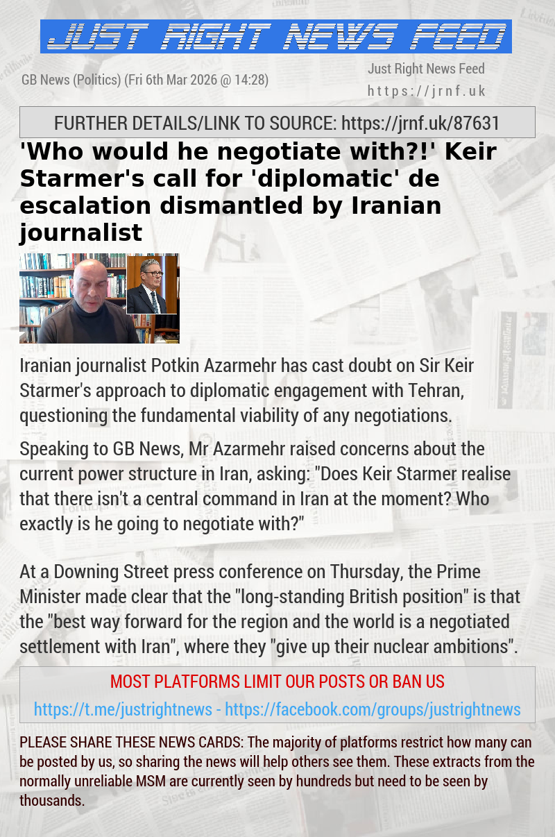 ’Who would he negotiate with?!’ Keir Starmer’s call for ’diplomatic’ de—escalation dismantled by Iranian journalist