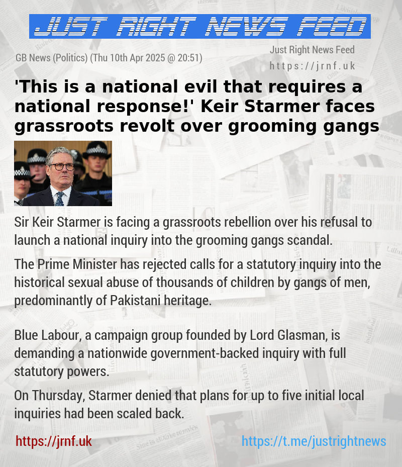 ’This is a national evil that requires a national response!’ Keir Starmer faces grassroots revolt over grooming gangs