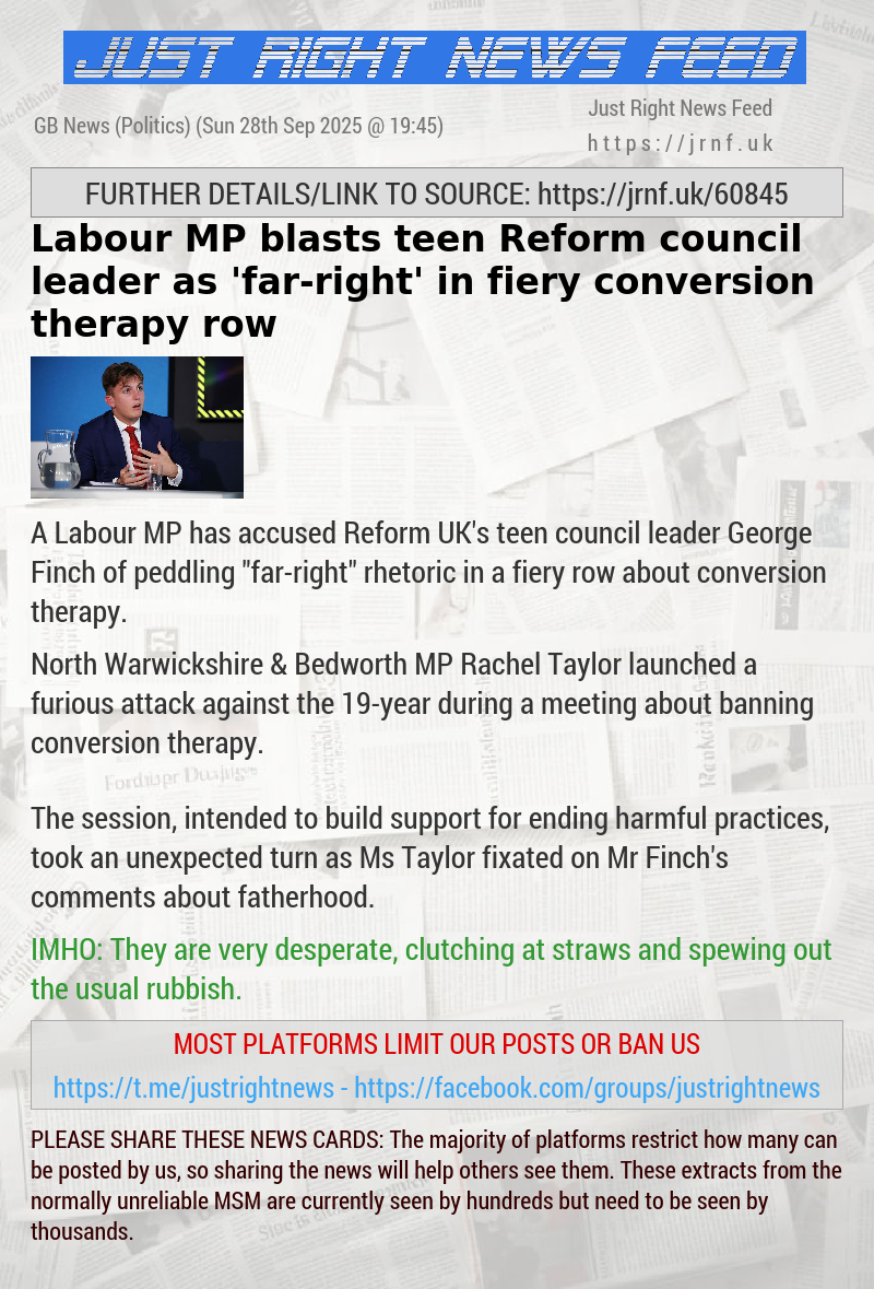 Labour MP blasts teen Reform council leader as ’far—right’ in fiery conversion therapy row