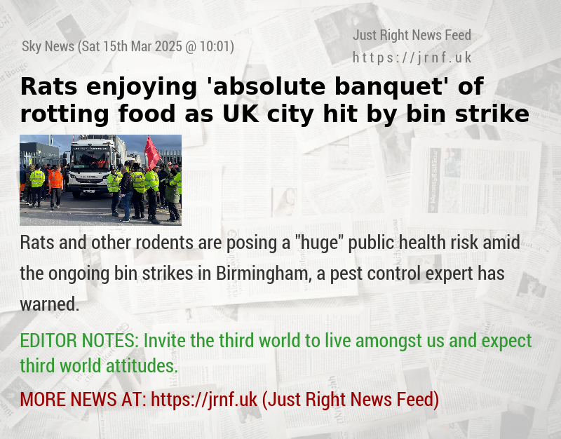 Rats enjoying ’absolute banquet’ of rotting food as UK city hit by bin strike