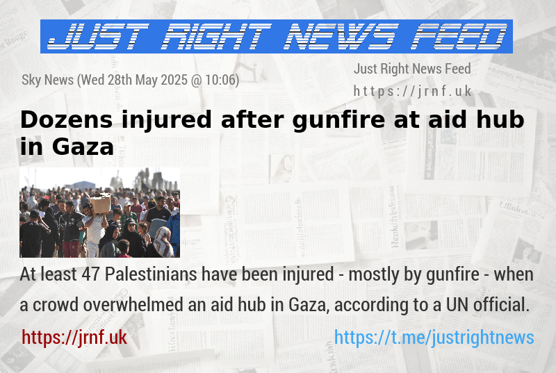 Dozens injured after gunfire at aid hub in Gaza