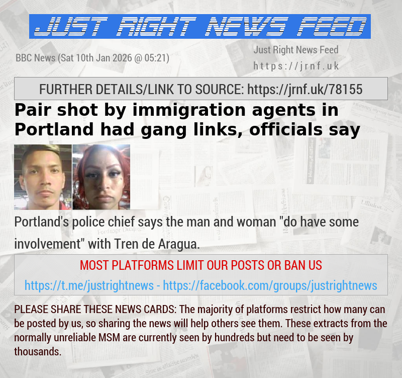 Pair shot by immigration agents in Portland had gang links, officials say