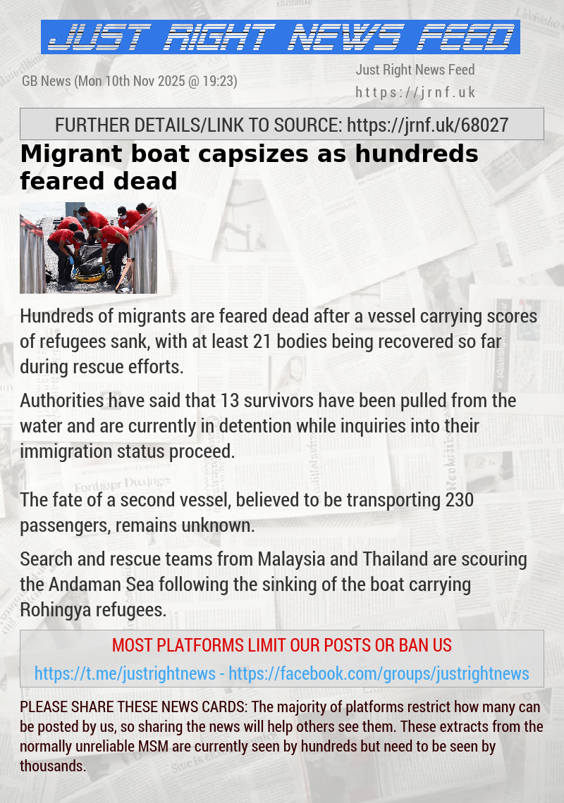 Migrant boat capsizes as hundreds feared dead