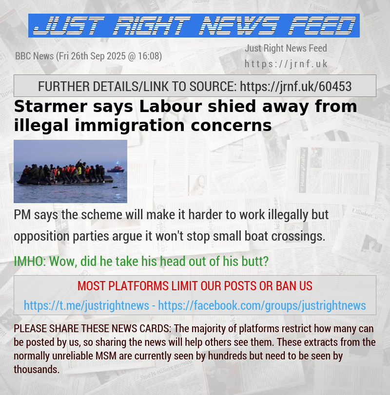 Starmer says Labour shied away from illegal immigration concerns