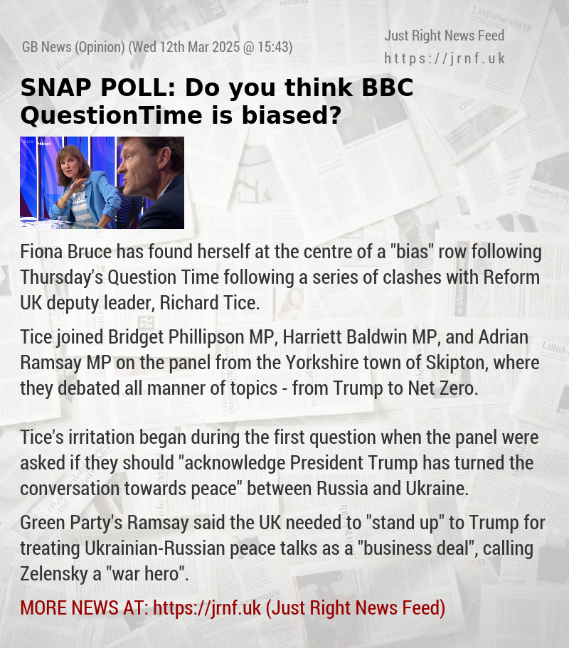 SNAP POLL: Do you think BBC QuestionTime is biased?