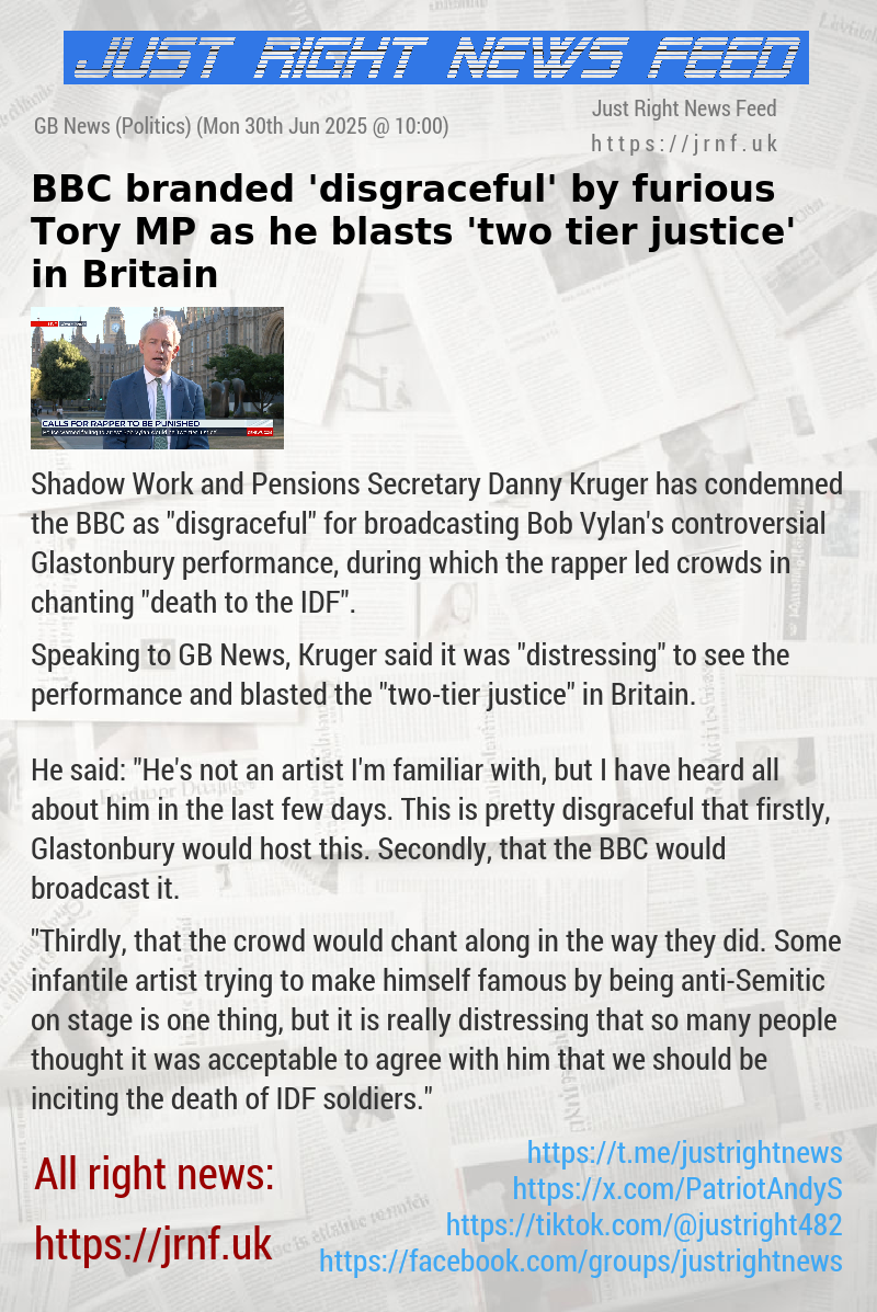 BBC branded ’disgraceful’ by furious Tory MP as he blasts ’two—tier justice’ in Britain