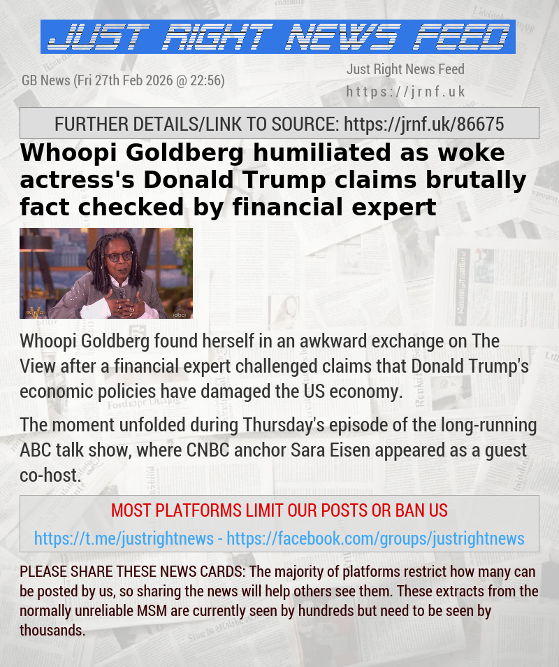 Whoopi Goldberg humiliated as woke actress’s Donald Trump claims brutally fact—checked by financial expert