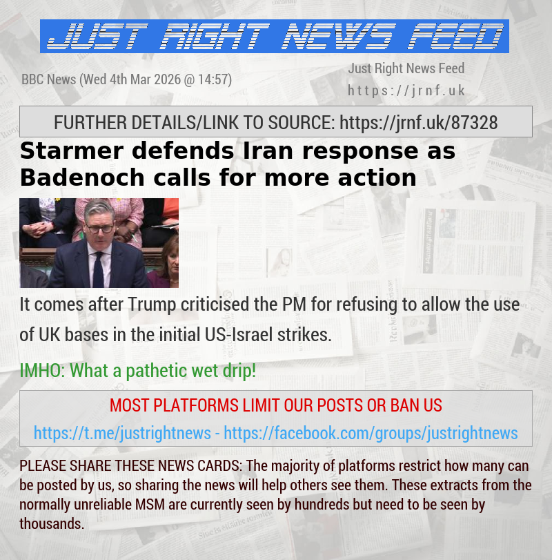 Starmer defends Iran response as Badenoch calls for more action