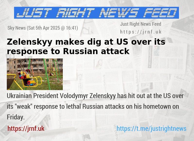 Zelenskyy makes dig at US over its response to Russian attack