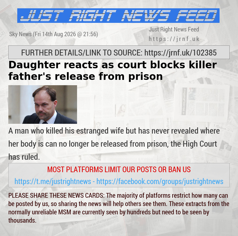 Daughter reacts as court blocks killer father’s release from prison