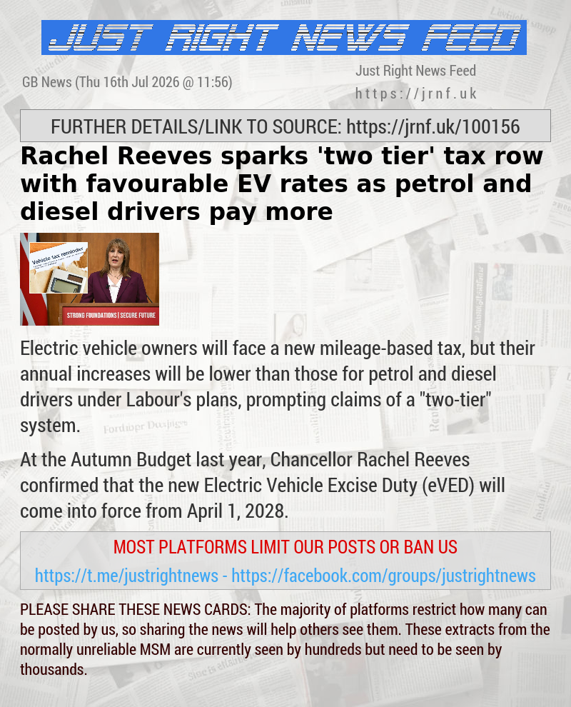 Rachel Reeves sparks ’two—tier’ tax row with favourable EV rates as petrol and diesel drivers pay more
