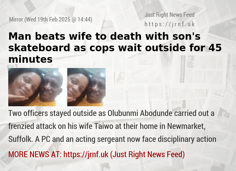 Man beats wife to death with son’s skateboard as cops wait outside for 45 minutes