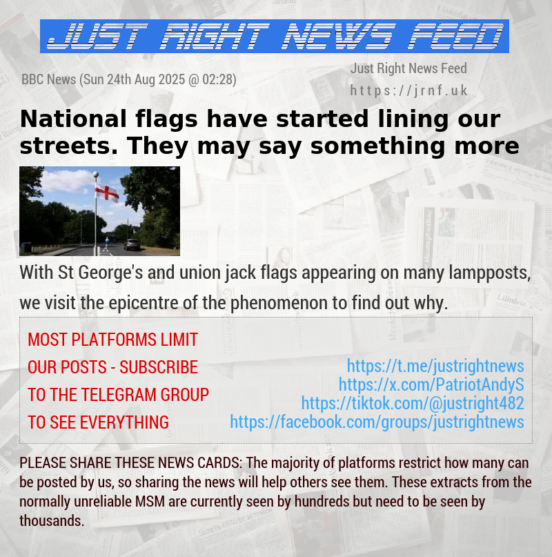 National flags have started lining our streets. They may say something more