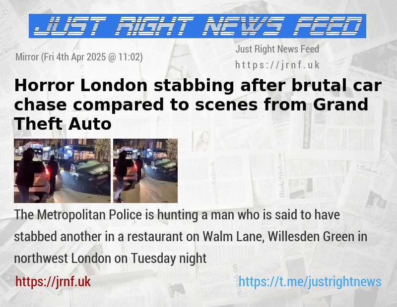 Horror London stabbing after brutal car chase compared to scenes from Grand Theft Auto