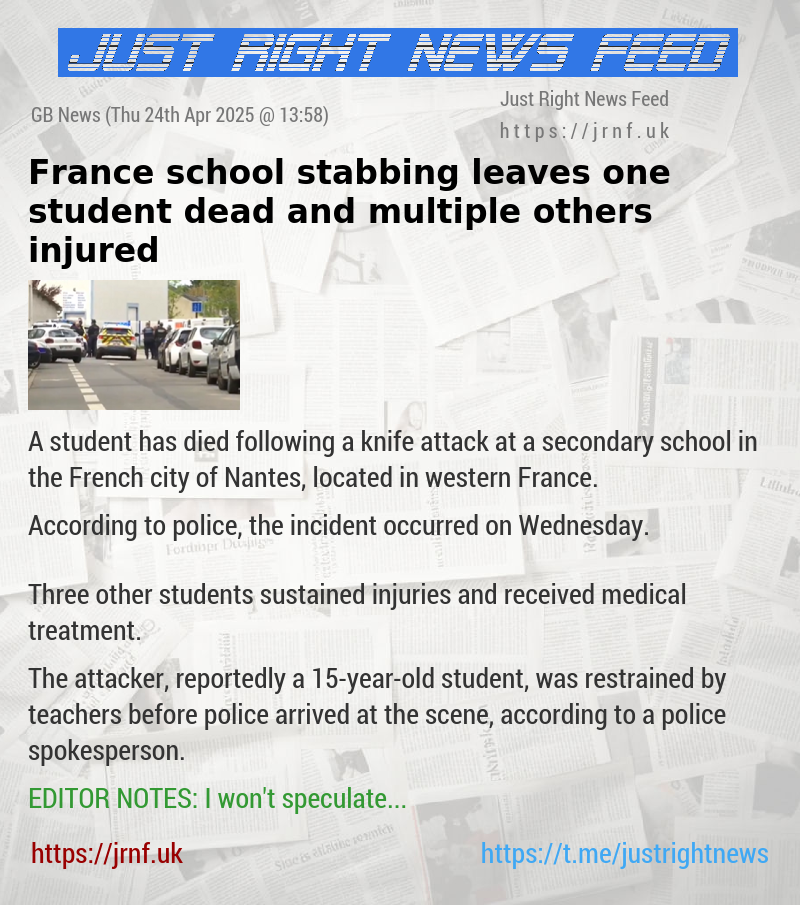 France school stabbing leaves one student dead and multiple others injured