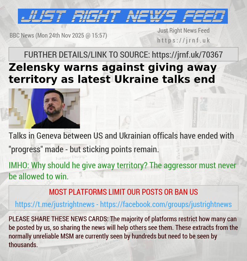 Zelensky warns against giving away territory as latest Ukraine talks end