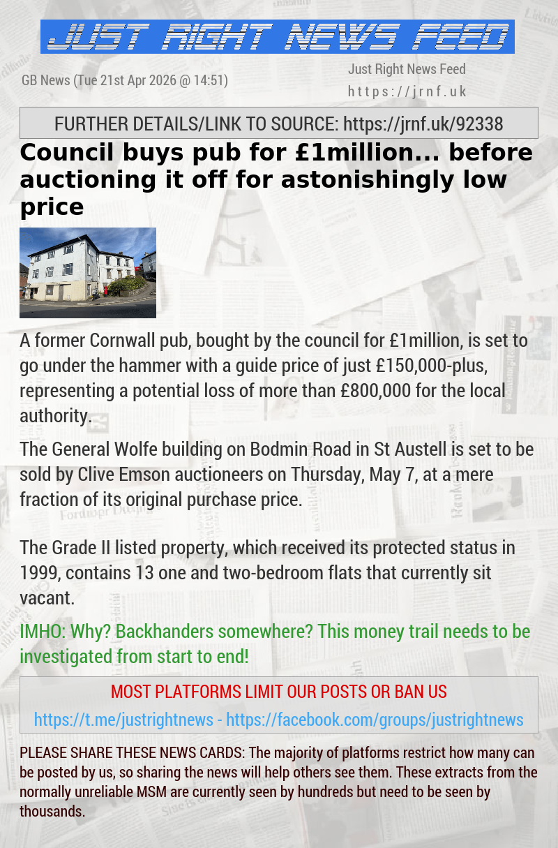 Council buys pub for &pound;1million... before auctioning it off for astonishingly low price