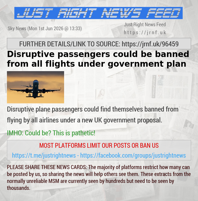 Disruptive passengers could be banned from all flights under government plan