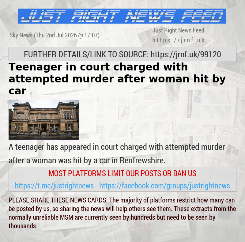 Teenager in court charged with attempted murder after woman hit by car