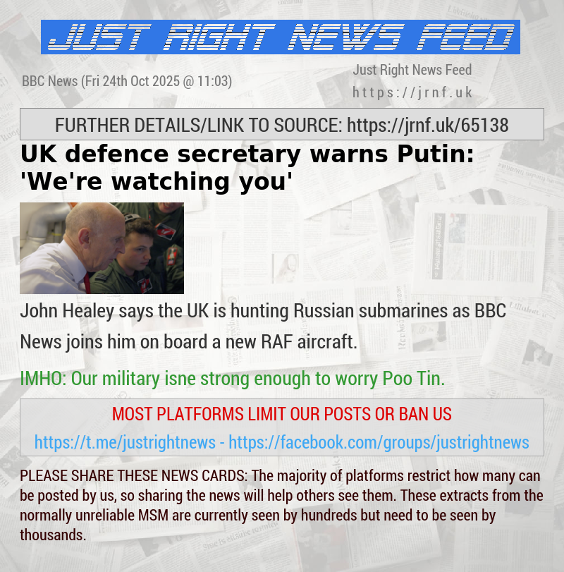 UK defence secretary warns Putin: ’We’re watching you’