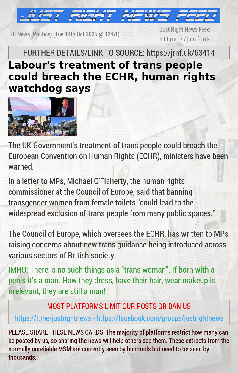 Labour’s treatment of trans people could breach the ECHR, human rights watchdog says