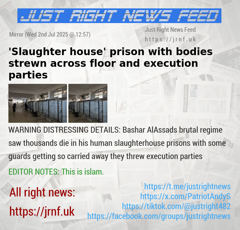 ’Slaughter house’ prison with bodies strewn across floor and execution parties