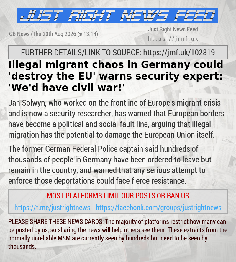 Illegal migrant chaos in Germany could ’destroy the EU’ warns security expert: ’We’d have civil war!’