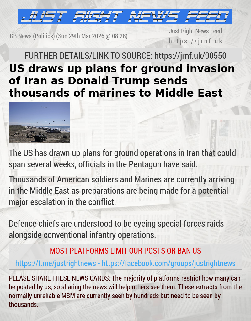 US draws up plans for ground invasion of Iran as Donald Trump sends thousands of marines to Middle East