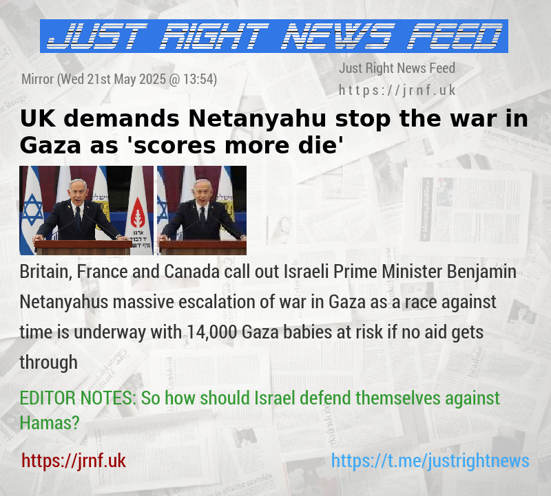 UK demands Netanyahu stop the war in Gaza as ’scores more die’