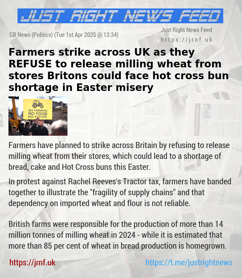 Farmers strike across UK as they REFUSE to release milling wheat from stores — Britons could face hot cross bun shortage in Easter misery
