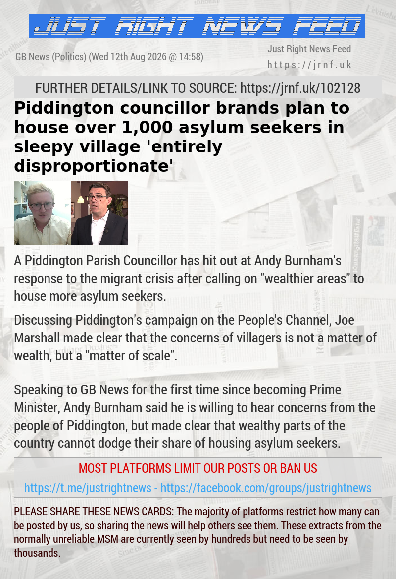 Piddington councillor brands plan to house over 1,000 asylum seekers in sleepy village ’entirely disproportionate’