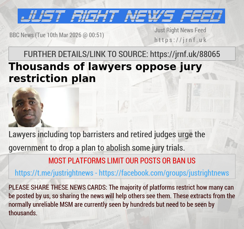 Thousands of lawyers oppose jury restriction plan