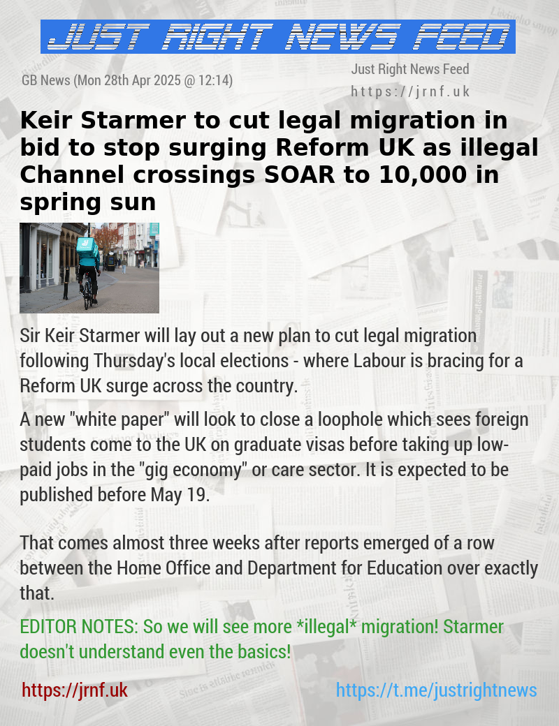 Keir Starmer to cut legal migration in bid to stop surging Reform UK — as illegal Channel crossings SOAR to 10,000 in spring sun