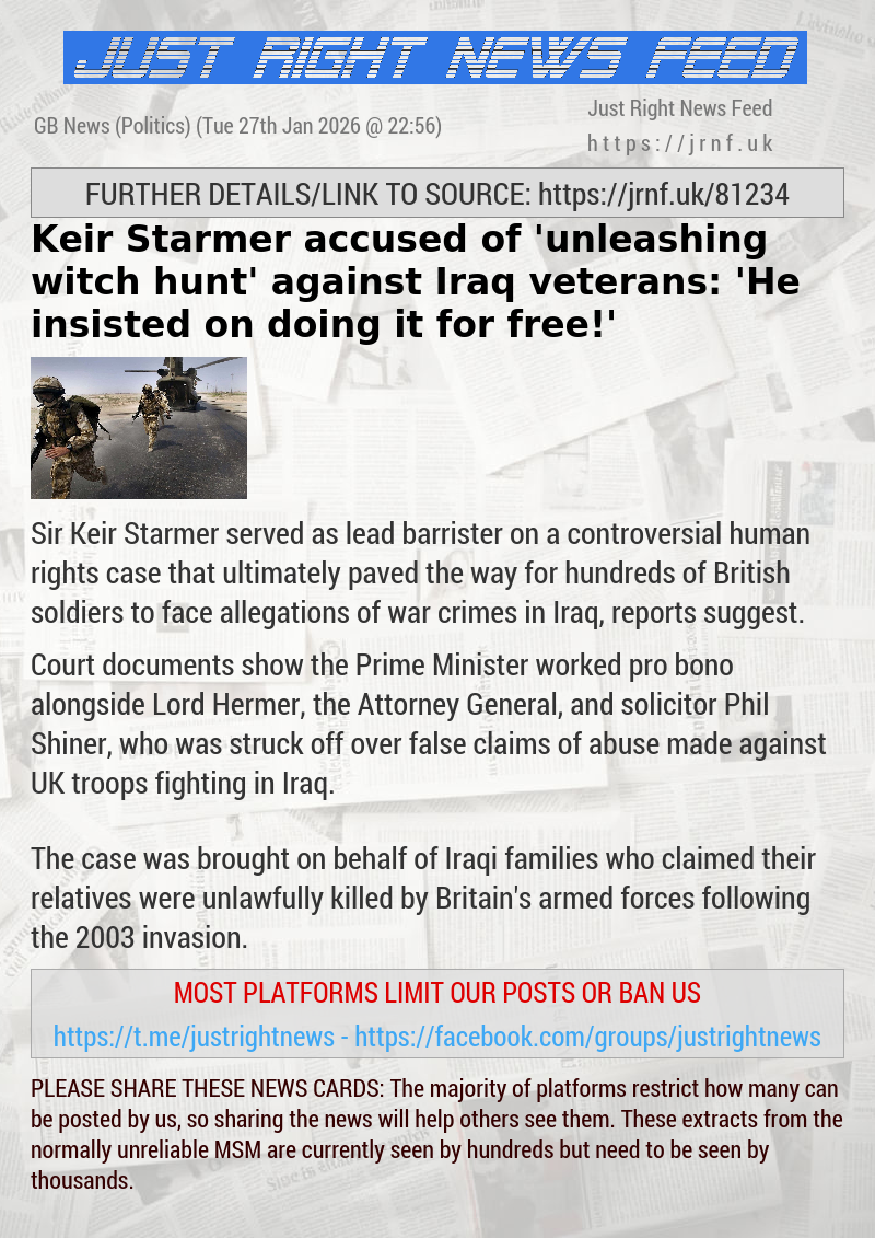 Keir Starmer accused of ’unleashing witch hunt’ against Iraq veterans: ’He insisted on doing it for free!’