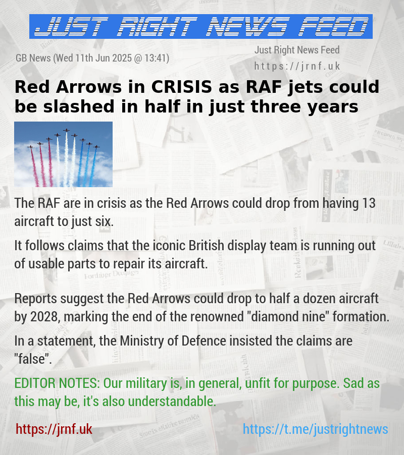 Red Arrows in CRISIS as RAF jets could be slashed in half in just three years