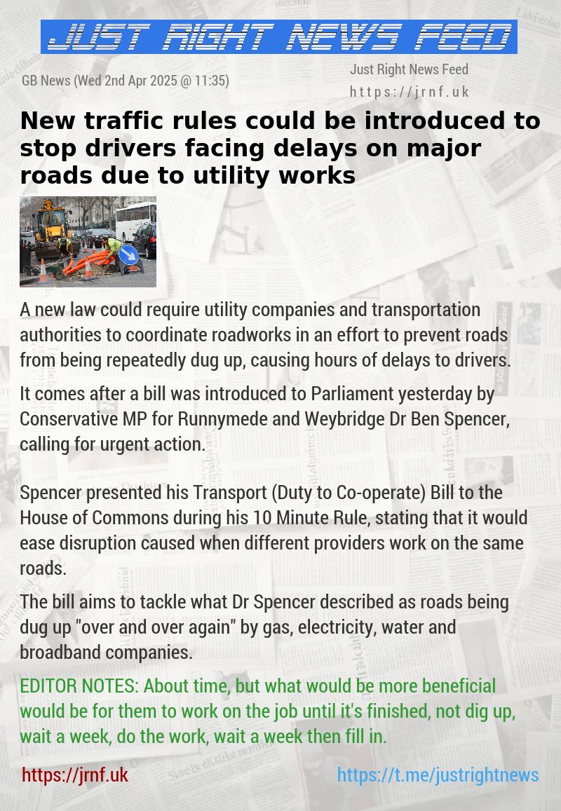 New traffic rules could be introduced to stop drivers facing delays on major roads due to utility works