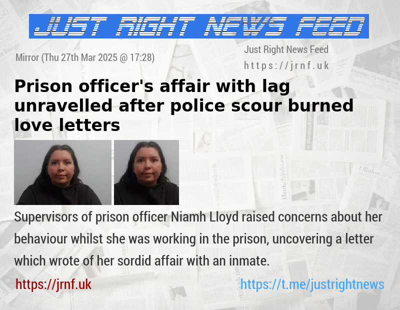 Prison officer’s affair with lag unravelled after police scour burned love letters