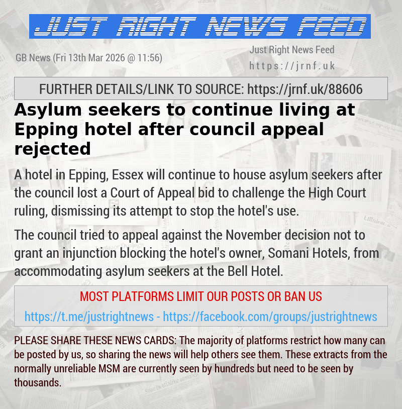 Asylum seekers to continue living at Epping hotel after council appeal rejected