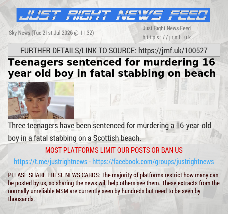 Teenagers sentenced for murdering 16—year—old boy in fatal stabbing on beach
