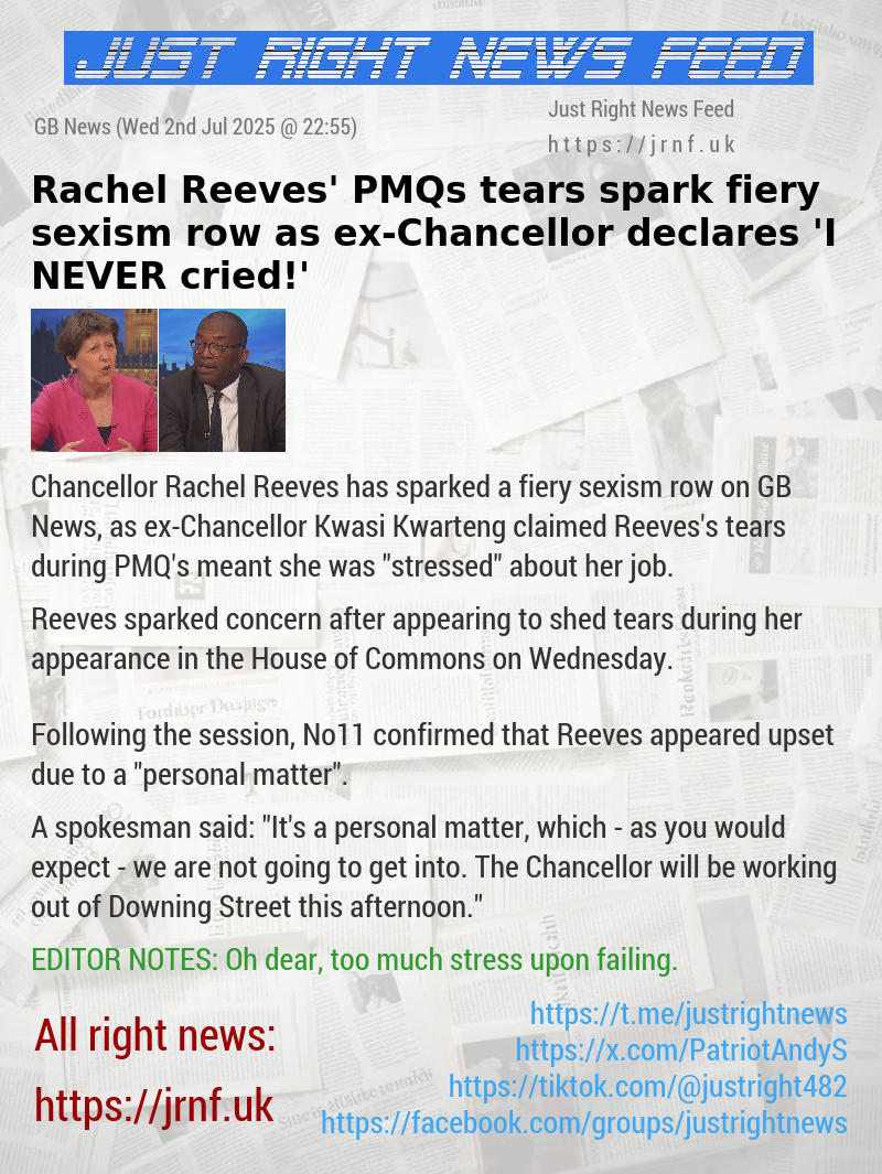 Rachel Reeves’ PMQs tears spark fiery sexism row as ex—Chancellor declares ’I NEVER cried!’​