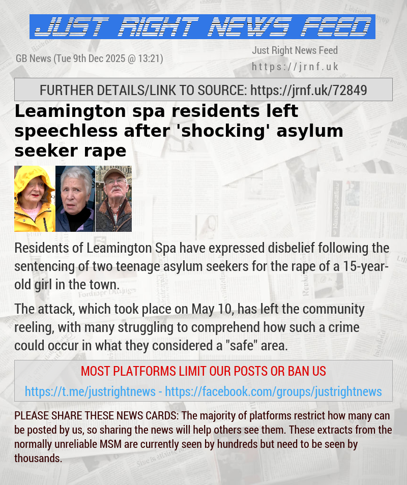 Leamington spa residents left speechless after ’shocking’ asylum seeker rape