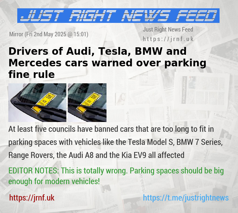 Drivers of Audi, Tesla, BMW and Mercedes cars warned over parking fine rule