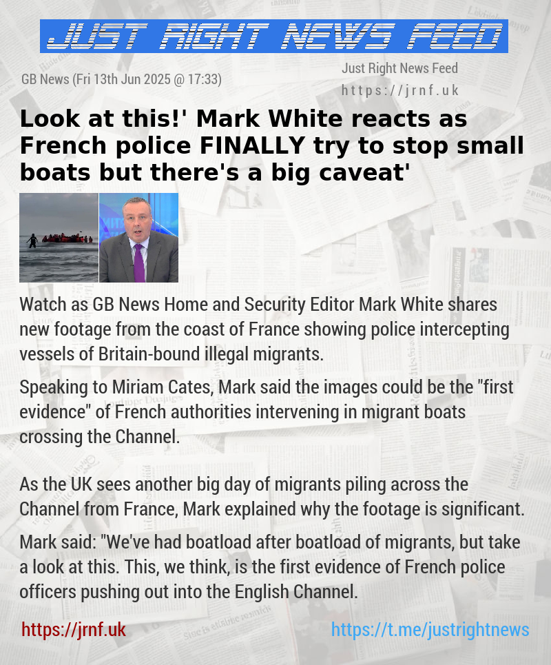 ‘Look at this!’ Mark White reacts as French police FINALLY try to stop small boats — but there’s a ‘big caveat’