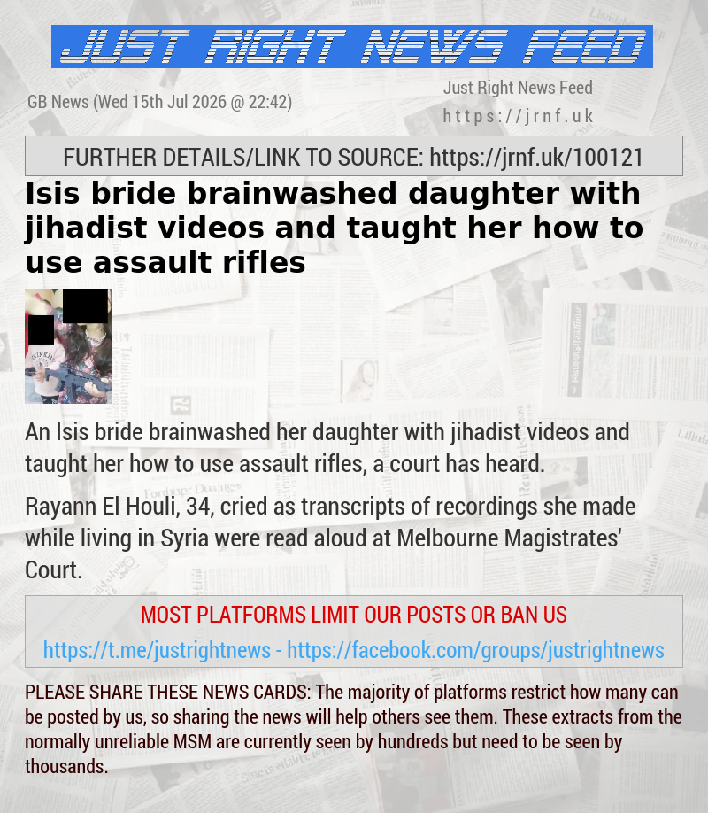 Isis bride brainwashed daughter with jihadist videos and taught her how to use assault rifles