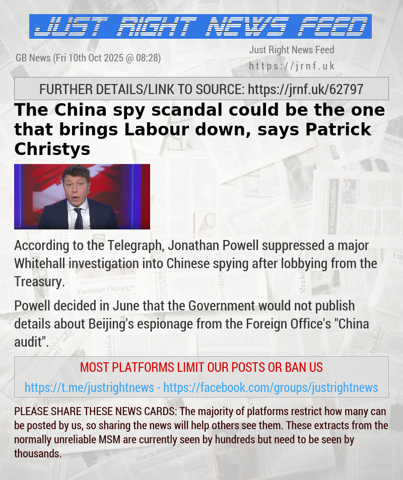 The China spy scandal could be the one that brings Labour down, says Patrick Christys
