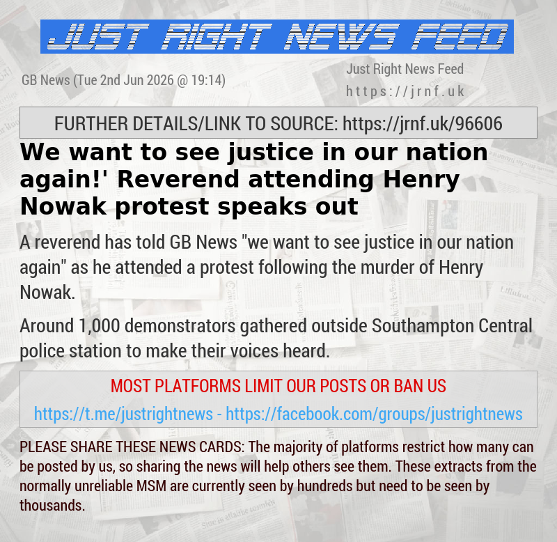 ‘We want to see justice in our nation again!’ Reverend attending Henry Nowak protest speaks out