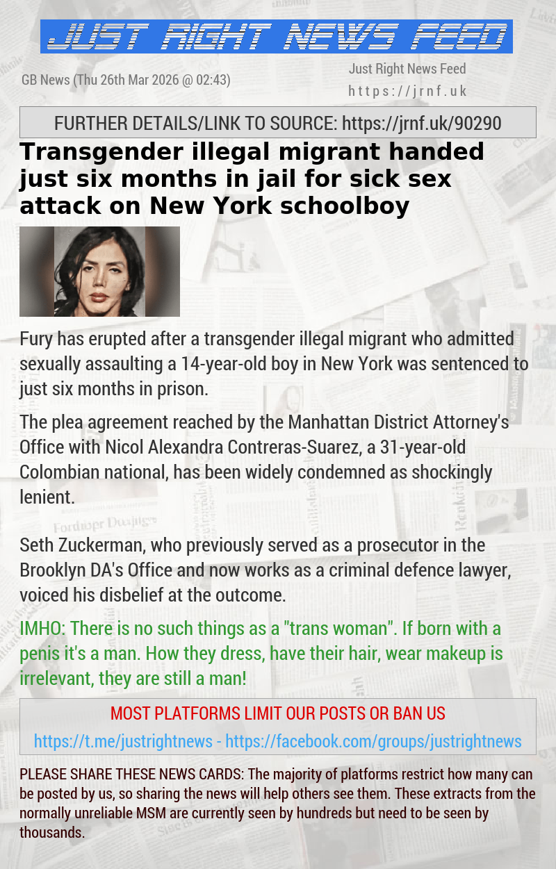 Transgender illegal migrant handed just six months in jail for sick sex attack on New York schoolboy