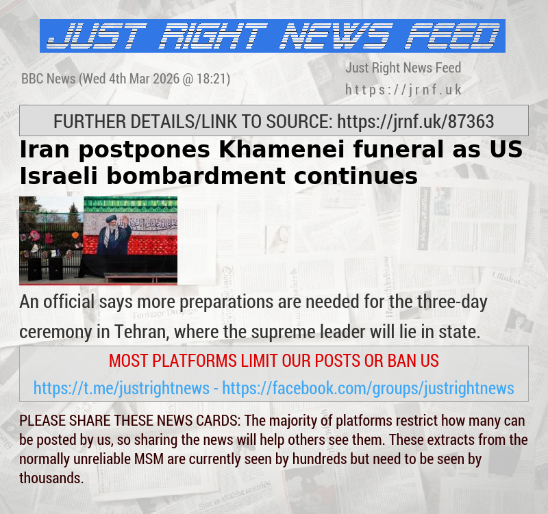 Iran postpones Khamenei funeral as US—Israeli bombardment continues