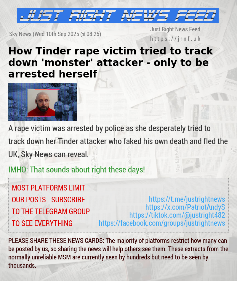 How Tinder rape victim tried to track down ’monster’ attacker — only to be arrested herself