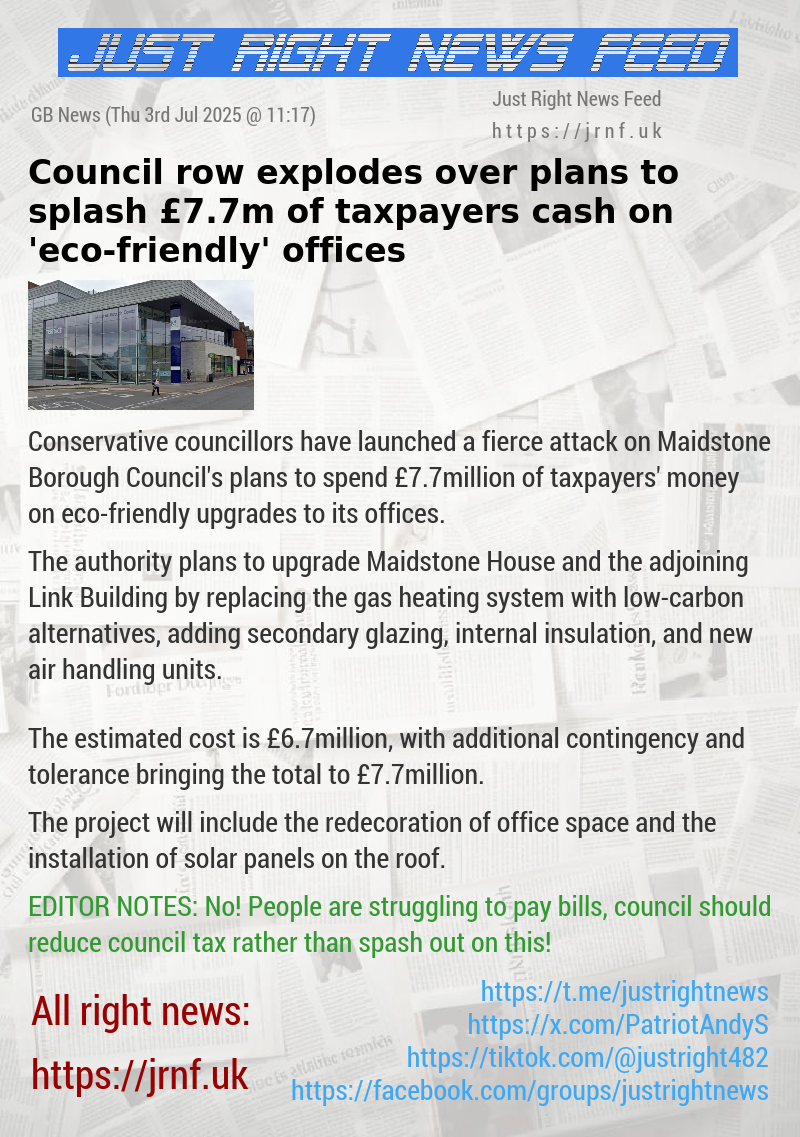 Council row explodes over plans to splash £7.7m of taxpayers cash on ’eco—friendly’ offices